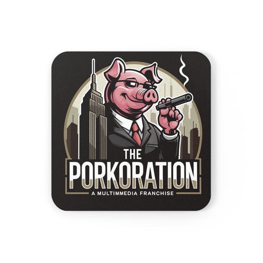 Porkoration Collection - Cork Back Coaster - Unit