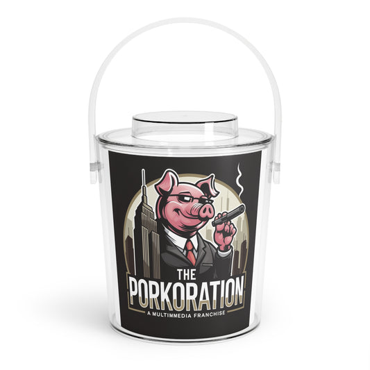 Porkoration Collection - Ice Bucket with Tongs