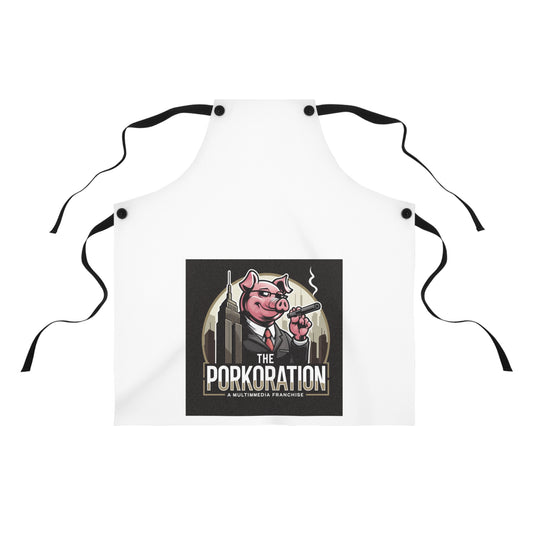Porkoration Apron, Fun Cooking Gift, Chef's Apron, BBQ Smoker Wear, Unique Kitchen Gift, Funny Cooking Apparel