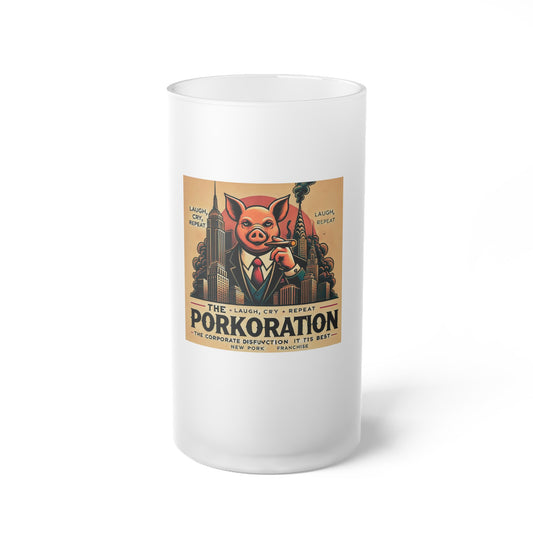 Porkoration Collection - Frosted Glass Beer Mug