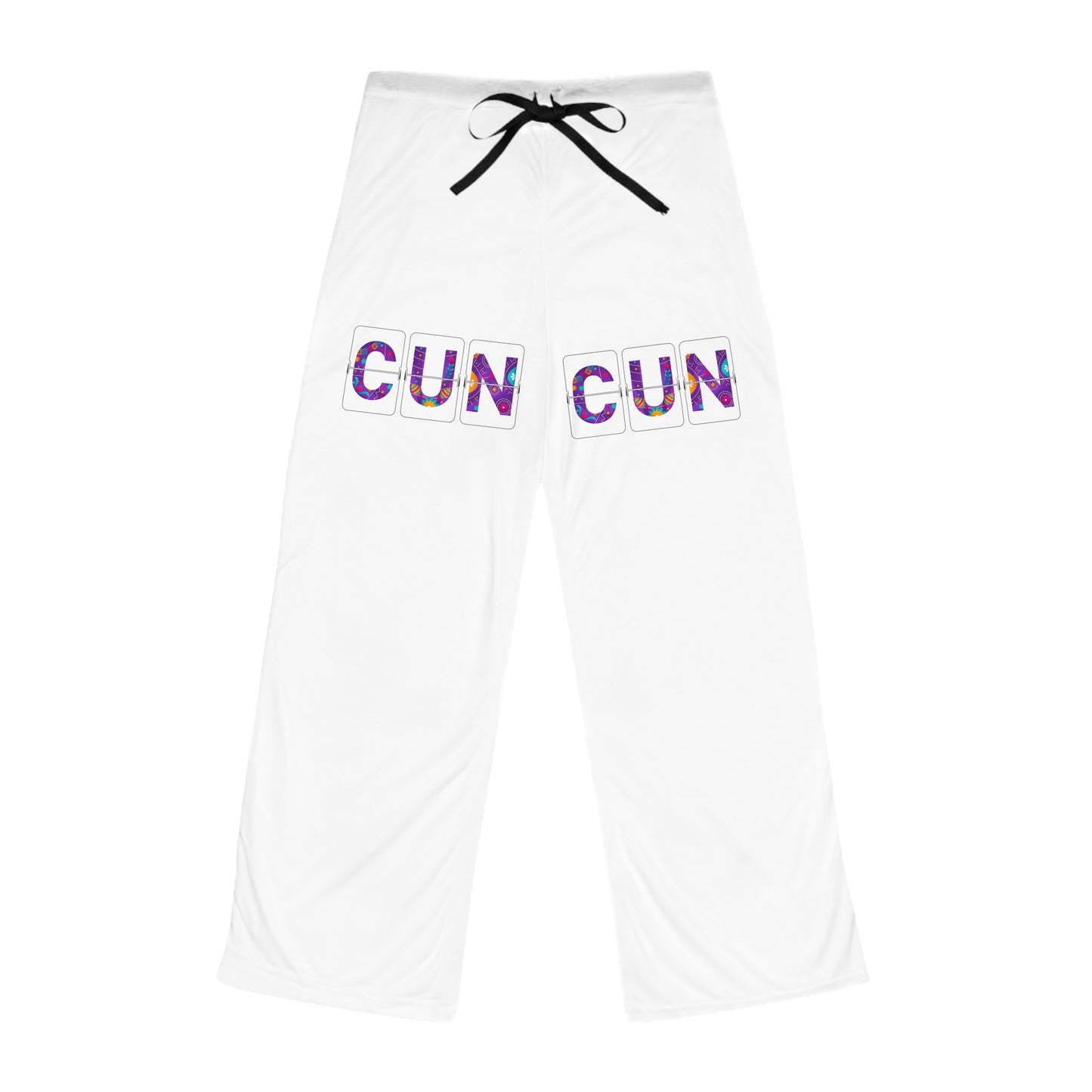Airport Letter Code Cancun - Cun Whimsical Women's Pajama Pants, Cozy Sleepwear, Travel Gifts, Tropical Vibe, Relaxation Outfit, Summer Nights