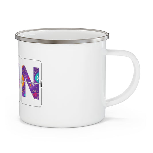 CUN - Cancun Three-Letter Code - Enamel Camping Mug