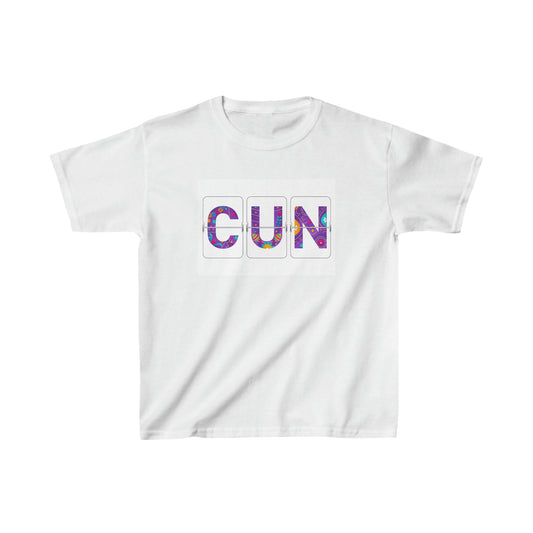CUN - Cancun Three-Letter Code - Kids Heavy Cotton™ Tee