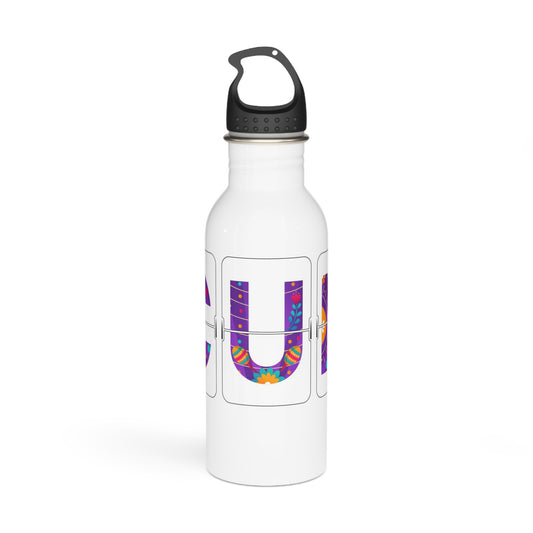 CUN - Cancun Three-Letter Code - Stainless Steel Water Bottle