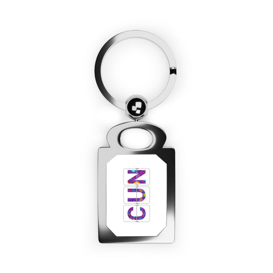 CUN - Cancun Three-Letter Code - Rectangle Keyring