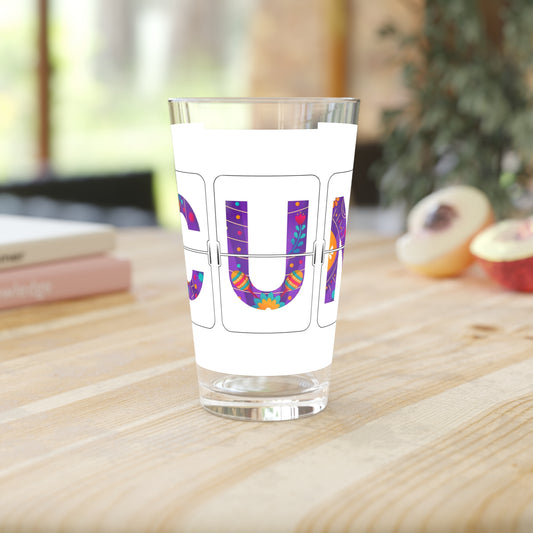 CUN - Cancun Three-Letter Code - Pint Glass, 16oz