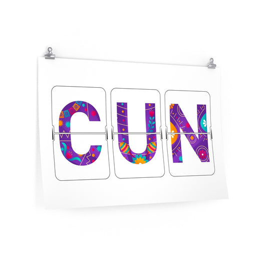CUN - Cancun Three-Letter Code - Premium Matte horizontal posters