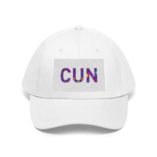 CUN - Cancun Three-Letter Code - Unisex Twill Hat