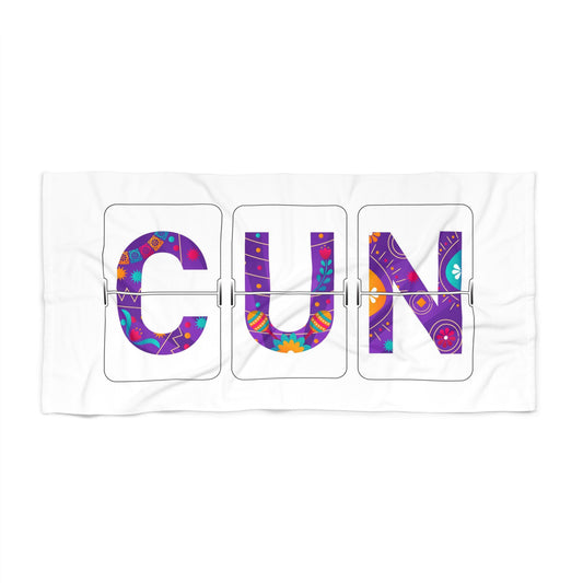 CUN - Cancun Three-Letter Code - Beach Towel