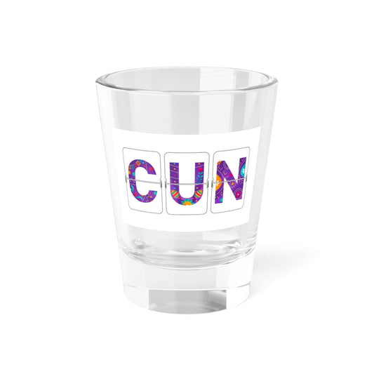 CUN - Cancun Three-Letter Code - Shot Glass, 1.5oz